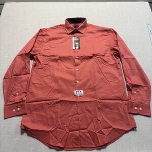 Linea Uomo Shirt Men Sz Regular Fit Orange Brand New